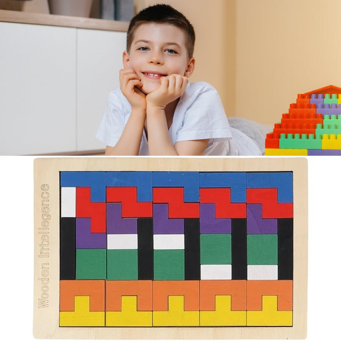 Wooden Blocks Puzzle Children's Educational Toys your brand