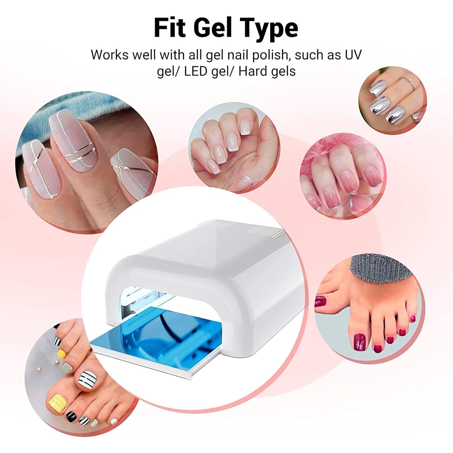 UV Glue Nail Curing Lamp 4 Tubes 36w Fast Curing Lamp (1 Pc) your brand