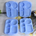 Unbreakable Plastic Food Plates / Biodegradable 5 Compartment Square Plate for Food - Shopmania Wholesale