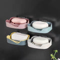 Plastic Soap Dish Holder for Bathroom Shower Wall Mounted Self Adhesive Soap Holder Saver Tray-Plastic Sponge Holder for Kitchen Storage Rack Soap Box, Bathroom (1 Pc) - Shopmania Wholesale