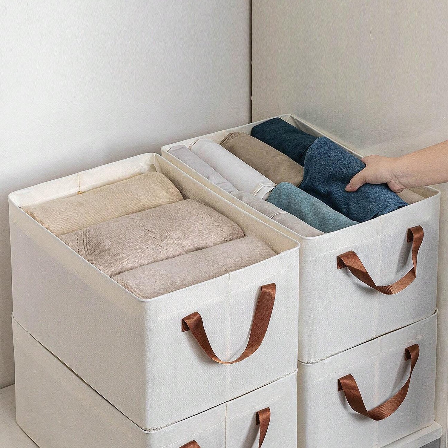 Cloth storage baskets, closet storage bins (42×28 Cm) - Shopmania Wholesale