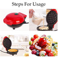 Mini Waffle Maker Machine Waffle Iron Home Appliances Kitchen Gift Easy To Clean, On-Stick Surfaces, Perfect Breakfast, Dessert, Sandwich, Pan Cakes, Paninis / Other Snacks Machine - Shopmania Wholesale