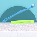 2 in 1 Soft Toothbrush and Tongue With Toothbrush Cover Cleaner Scraper for Men and Women, Kids, Adults Plastic Toothbrush Cover / Case / Holder (1 Pc) - Shopmania Wholesale
