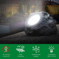 Solar Powered LED Rock Light Solar Powered LED Spotlight Faux Stone for Pathway Landscape Garden Outdoor Patio Yard (1 Pc) - Shopmania Wholesale