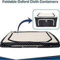 Foldable Steel Frame Clothes Living Storage Organizer Handled Bag your brand