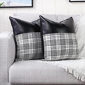 Pillow Covers Cushion Cases Soft Leather and Cotton (23 × 22 Inch / 1 Pair / 2 Pc) - Shopmania Wholesale