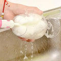 Sponge Cleaning Brush Kitchen Tool Bottle Soft Brush for Dishes| Cleaning Brush Cleaner with Plastic Long Handle, Soft Dish Washing Foam Cleaning Brushes For Cups Mugs Kettles Wine Glasses and Baby Bottles (1 Pc) - Shopmania Wholesale