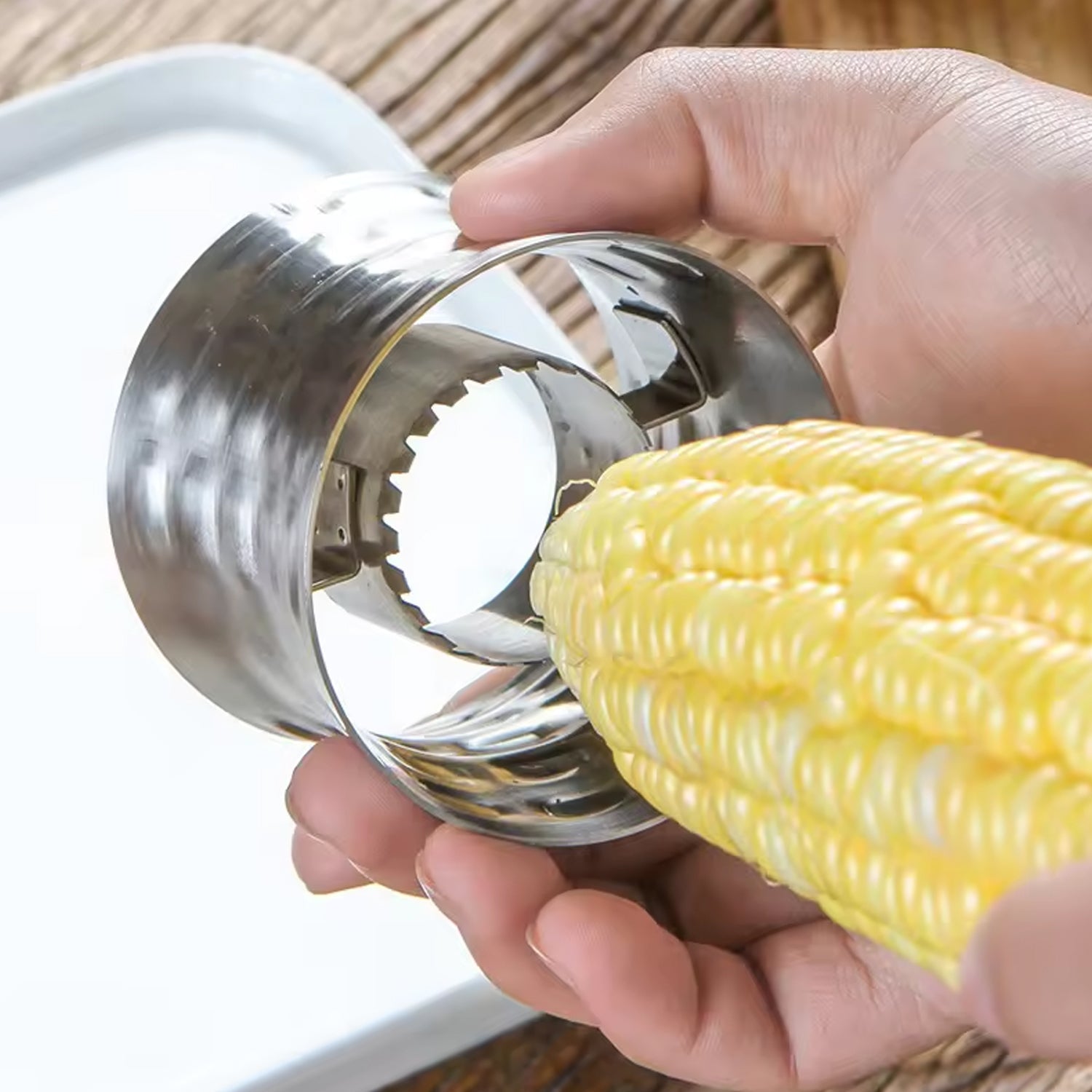 Corn Cutter Stainless Steel Stripping Kernels Remover (1 Pc) your brand