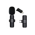 Intelligent Noise Cancelling Live Streaming Clip on Microphone for Type-C & for iPhone with Charging Mini Wireless Lapel Collar Microphone - Shopmania Wholesale