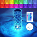 Crystal Touch Night Light (16 Colors) - Rose Diamond Table Lamp with Remote Control, USB Table Lamp, Romantic Date Lighting Decor for Festival, Bedroom, Dining Room your brand
