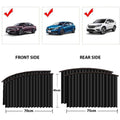 Curtain for Car Window | Heat & Sunshade Protection (4 Pcs With Curtain Hook & Adhesive Tap Set)q your brand