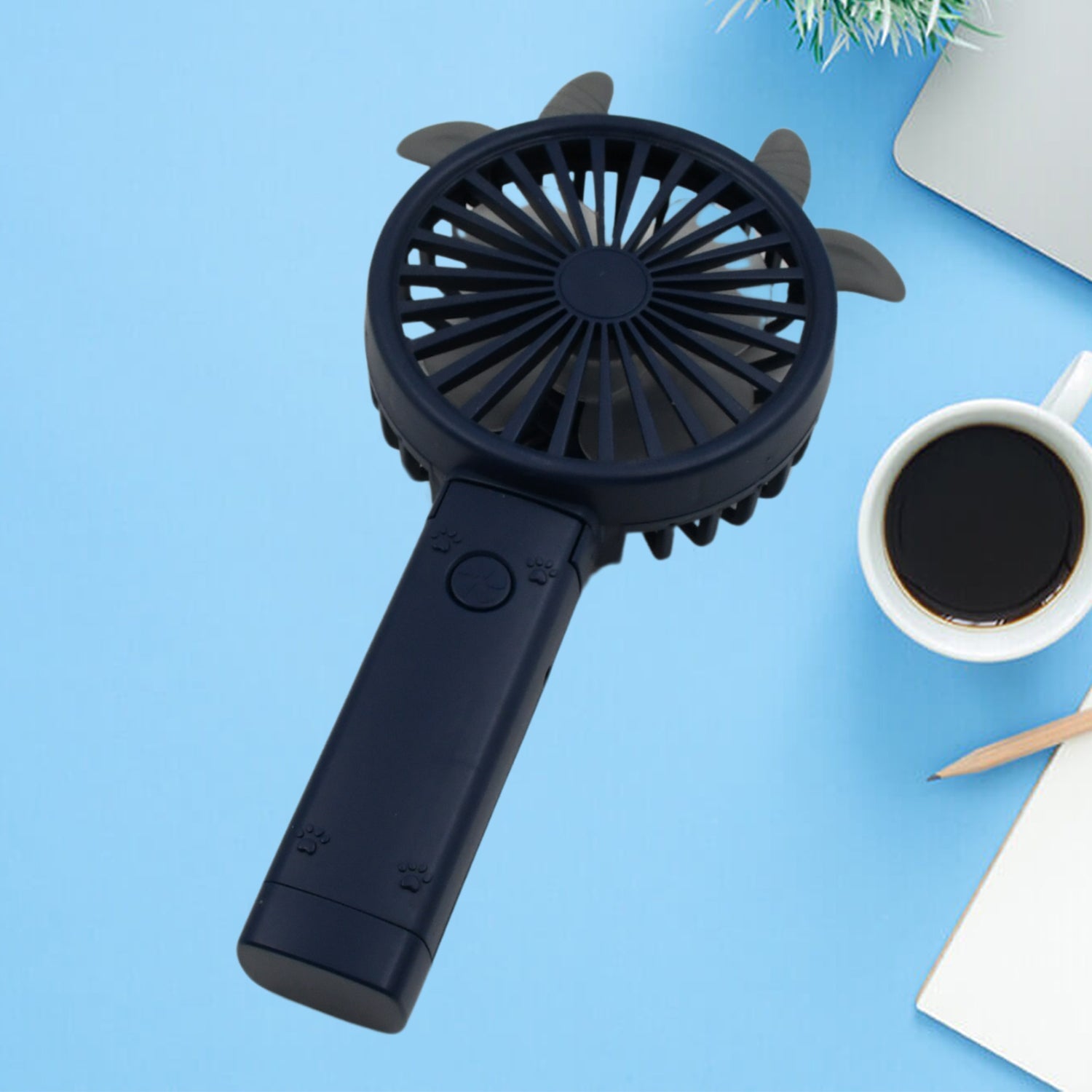 17731 Portable Small Electric Fan Handheld, USB Rechargeable Mini Student Handheld Class Personal Fan (1 Pc / Mix Color Design) - Shopmania Wholesale