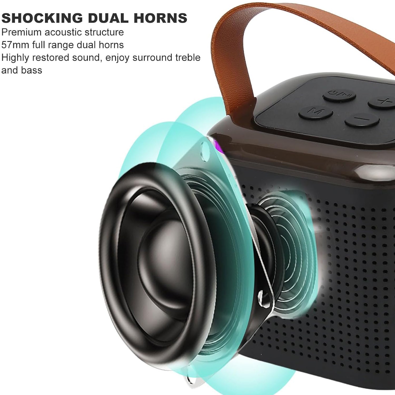 Wireless Speaker Microphone Set, RGB Light Support Memory Card PortableKaraoke Machine Perfect  for Travel TV your brand