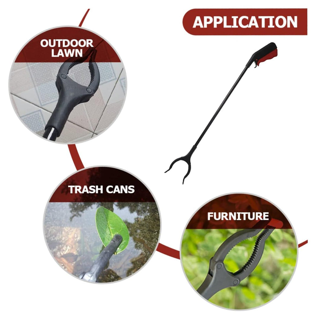 Extra Long Pickup Aid Trash Picker Upper, Rotating Hand, Heavy Duty Grip Arm - Reaching Assist for Litter, Elderly, Garden  Disabled, Handicap Arm your brand