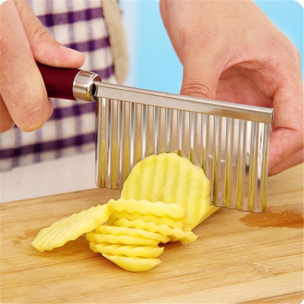 Stainless Steel Crinkle Cutter Knife for Salad and Vegetables - Shopmania Wholesale