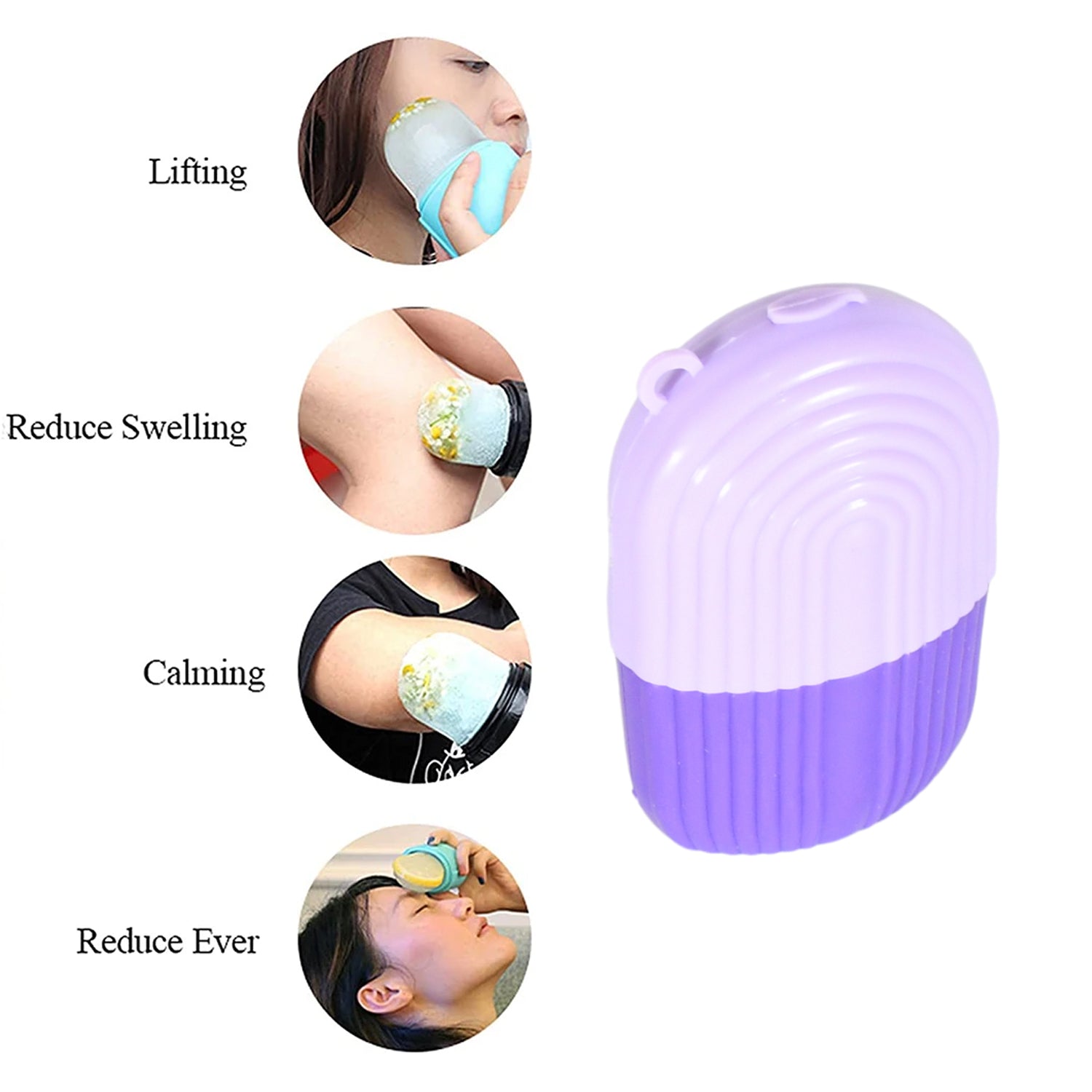 BEAUTY ICE ROLLER FOR FACE MASSAGER & EYE REUSABLE FACE ROLLERS FACIAL ROLLER ( Purple Color) your brand