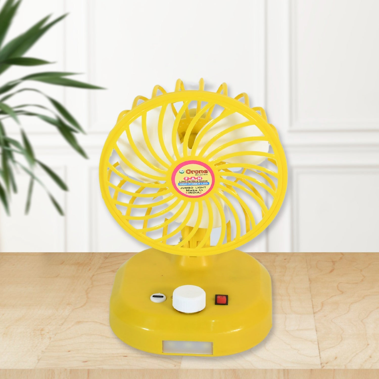 USB-C Type Rechargeable Portable Fan With LED Light Heavy Duty Motor & Foldable Fan With Charging Port Home, Outdoor, Temple - Shopmania Wholesale