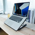 Laptop Cooler Cooling Pad with 2 Quiet Led Fans, Dual USB Ports, Portable Ultra Slim USB Powered 7 Heights Adjustable Laptop Stand for Gaming Laptop - Shopmania Wholesale