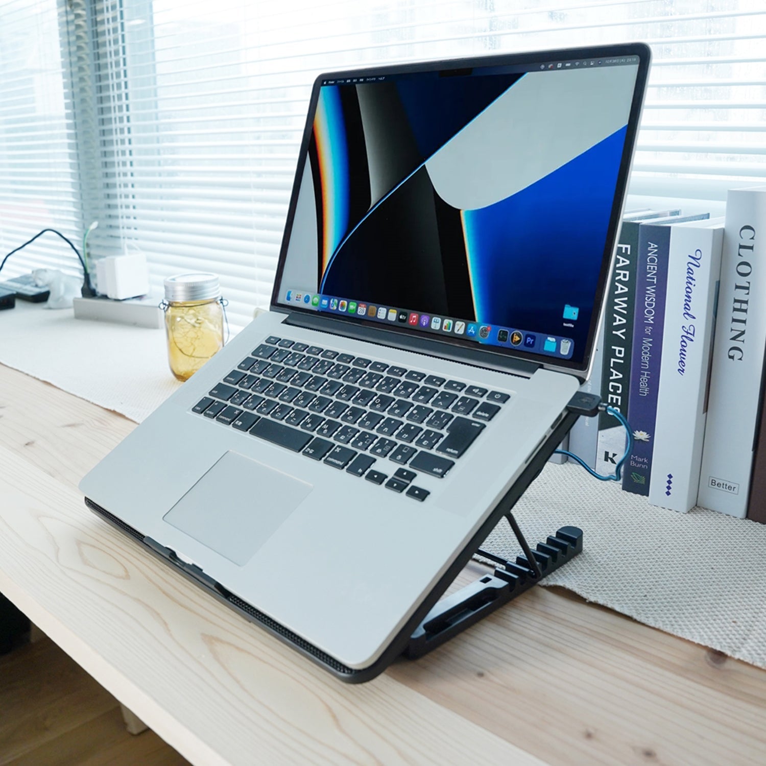 Laptop Cooler Cooling Pad with 2 Quiet Led Fans, Dual USB Ports, Portable Ultra Slim USB Powered 7 Heights Adjustable Laptop Stand for Gaming Laptop - Shopmania Wholesale