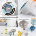 3 in 1 Kitchen Funnel Set of 3, Funnel for Filling Bottle, Small Canning Funnel with Handle, Food Grade Plastic Funnel with Detachable Strainer Filter for Liquid, Dry Ingredients, and Powder your brand