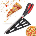 Stainless Steel Pizza Cutter Scissors Plastic Handle with Removable Spatula - Shopmania Wholesale