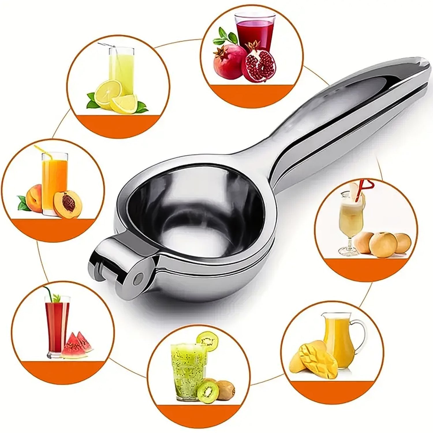 Premium Lemon Squeezer, Large Heavy Duty Handheld Juicer for Lemon, Stainless Steel Hand Press Citrus Juicer (1 Pc) - Shopmania Wholesale