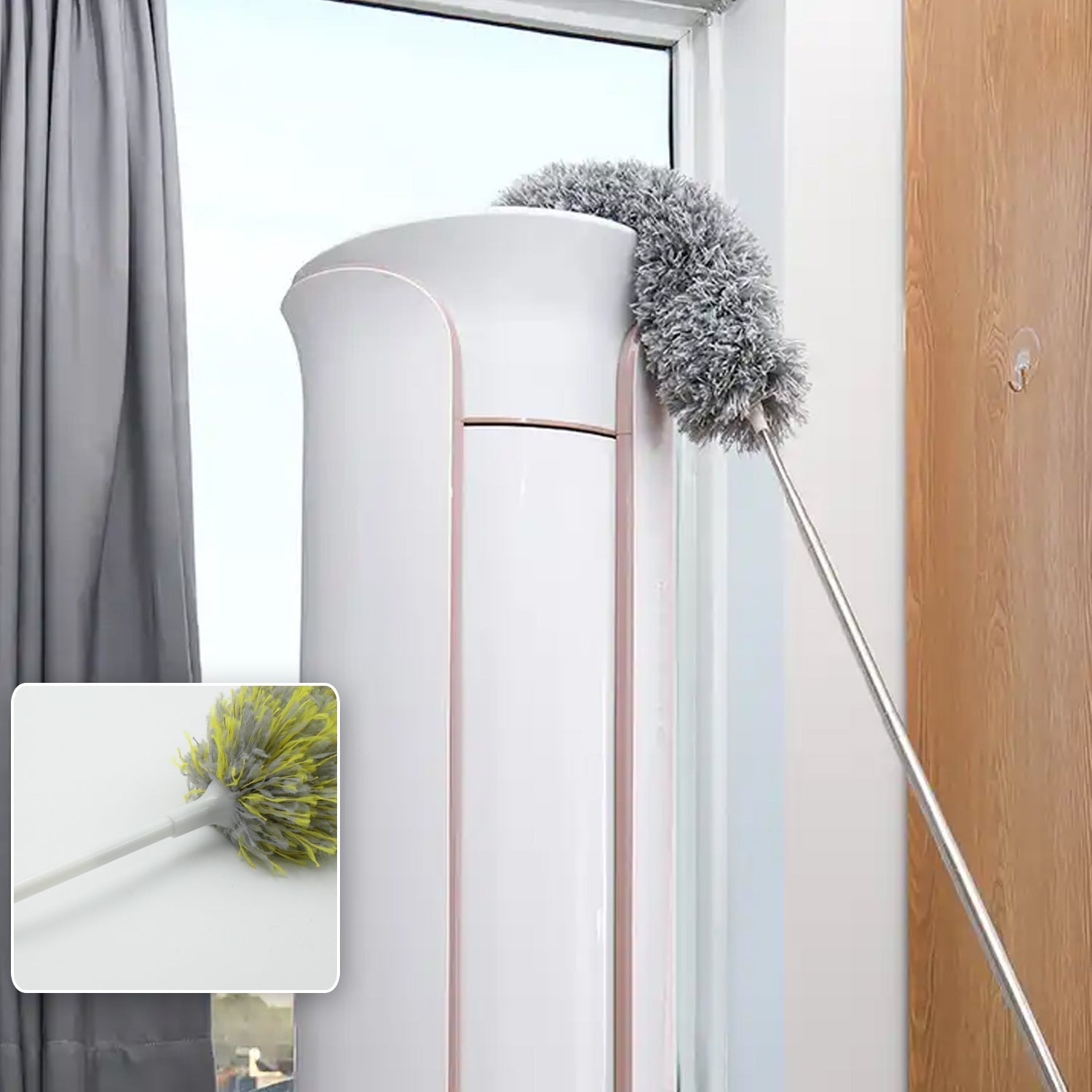 Long Handle, Microfiber Duster for Cleaning, Microfiber Hand Duster Washable Microfiber Cleaning Tool Extendable Dusters for Cleaning Office, Car, Computer, Air Condition, Washable Duster (62Cm) - Shopmania Wholesale