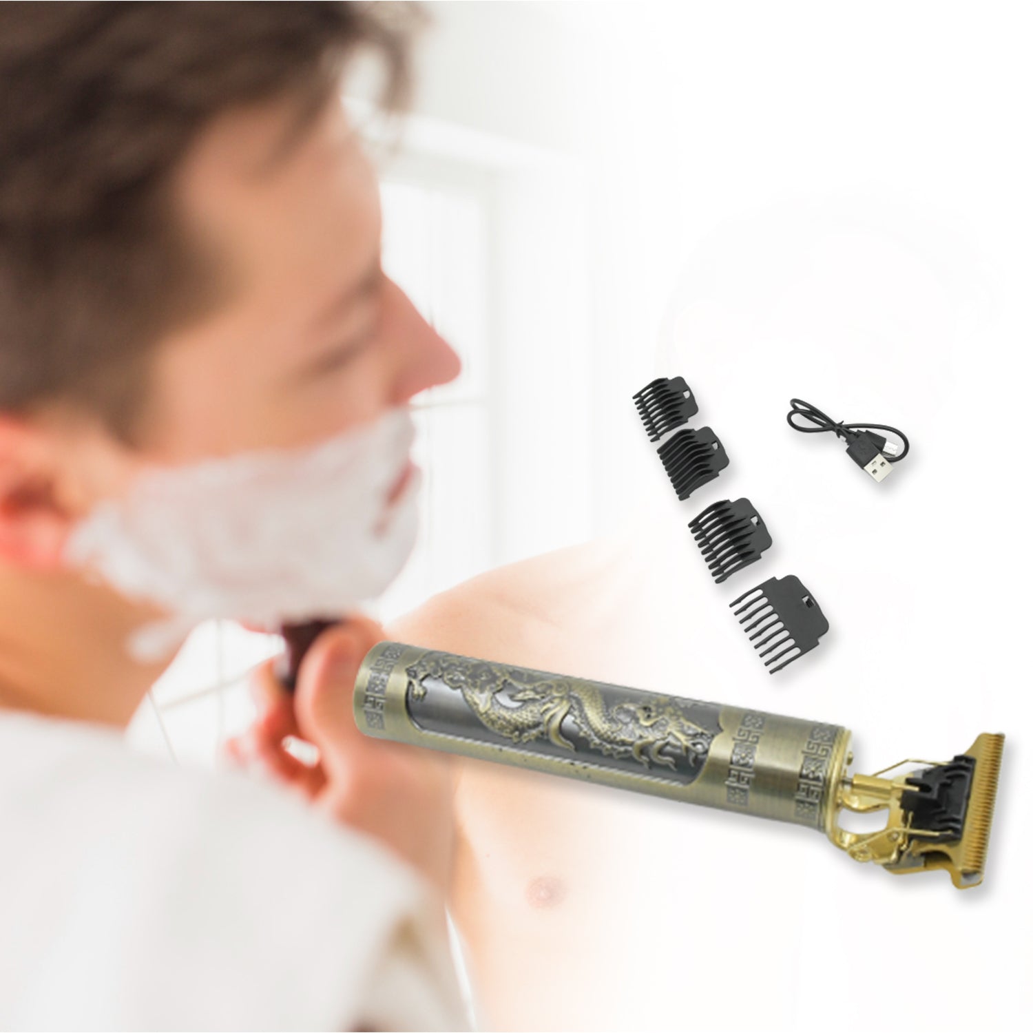 Hair Trimmer for Men Hair Style Trimmer, Professional Hair Clipper, Electric Shaving machine dry shaving for men - hair shaving and trimming beard With 4 adjustable blade clipper, Oil, Cleaning Brush your brand