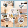 3 in 1 Kitchen Funnel Set of 3, Funnel for Filling Bottle, Small Canning Funnel with Handle, Food Grade Plastic Funnel with Detachable Strainer Filter for Liquid, Dry Ingredients, and Powder your brand
