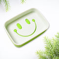 Portable Travel Home Box Cute Cartoons Smile Face Container Draining Holder Soap Dish your brand