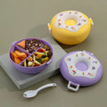 Donut Shaped Double Insulated 3 Compartment Lunch Box (1 Pc / Mix Color) your brand