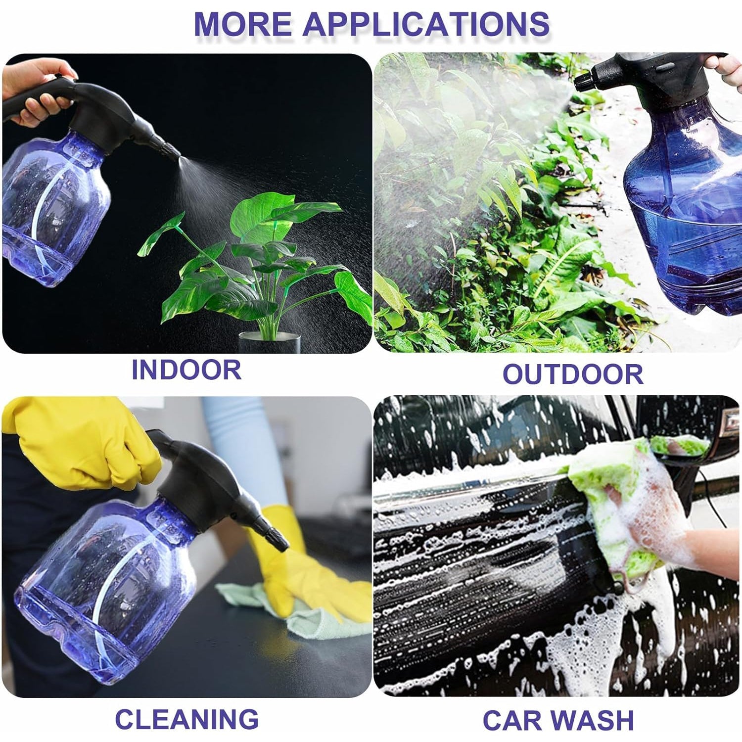Electric Spray Bottle 3L Garden Sprayer Automatic Watering Can Rechargeable Battery Powered Sprayer For Garden Fertilizing (1Pc 3Ltr. Approx) - Shopmania Wholesale