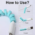 Spiral Charger Cable Protector Data Cable Saver Charging Cords Protective for All Universal  Cable Cover (Pack of 10) - Shopmania Wholesale
