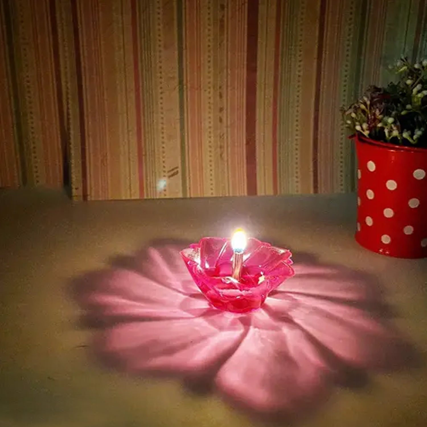 Magical Reflection Diya Set with 6 Attractive Design Cup Set Of 12 Pieces your brand