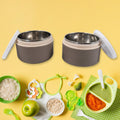 Ganesh Smart Stack 2 Layer Portable Lunch Box Stainless Steel Airtight Leak-Proof Lunch Box for Office, School, Picnic: Color May Vary (2 Layer) - Shopmania Wholesale