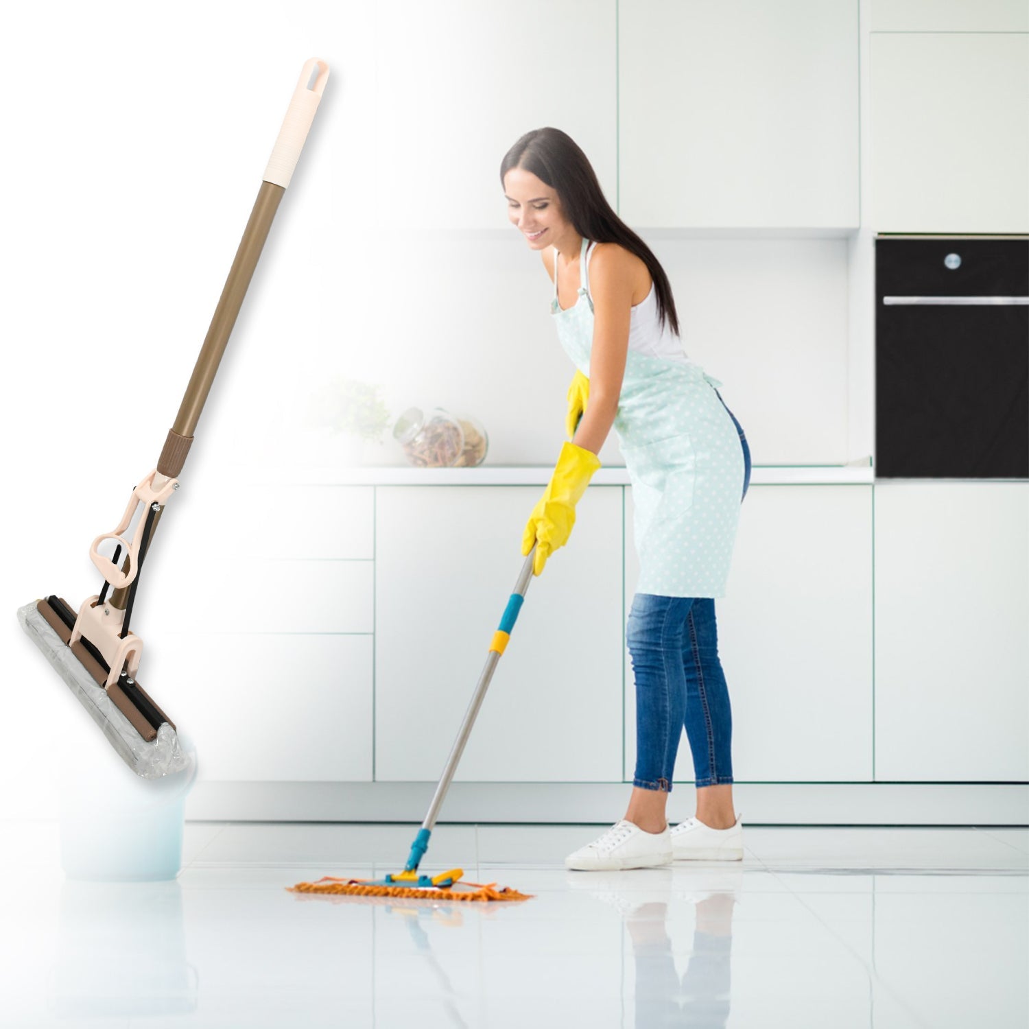 Sponge Mop Super absorbent Sponge-head-self-cleaning miracle-mop - Shopmania Wholesale