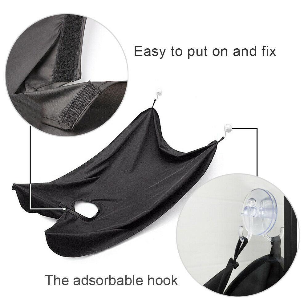Black Beard Apron Hair Clippings Catcher Grooming Bib - Shopmania Wholesale