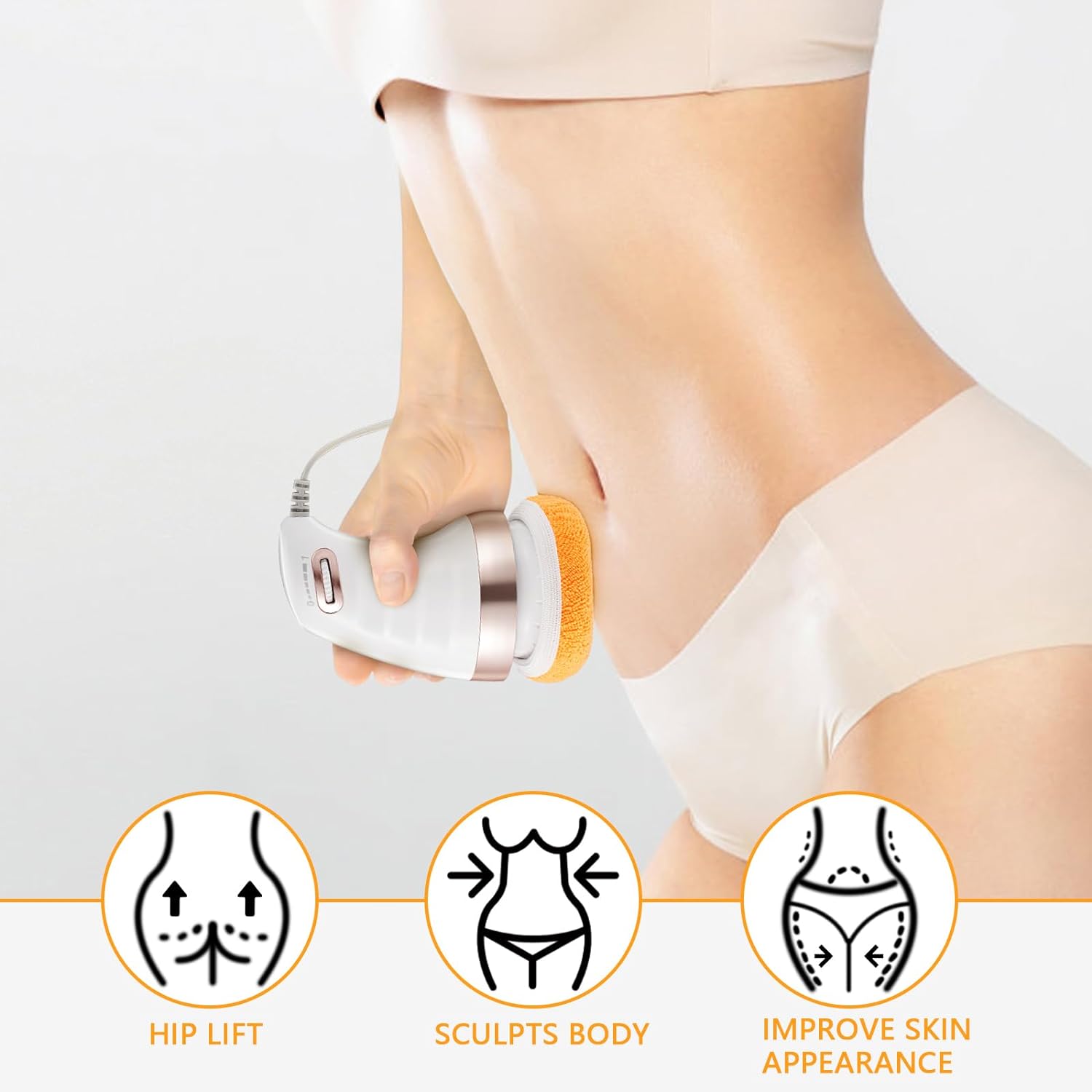 Body Massager Shaping Machine | Body Sculpting Massager with 3 Washable Pads |Adjustable Speeds | Electric Handheld Massager for Belly, Waist, Legs, Arms, Butt (1 Pc) - Shopmania Wholesale