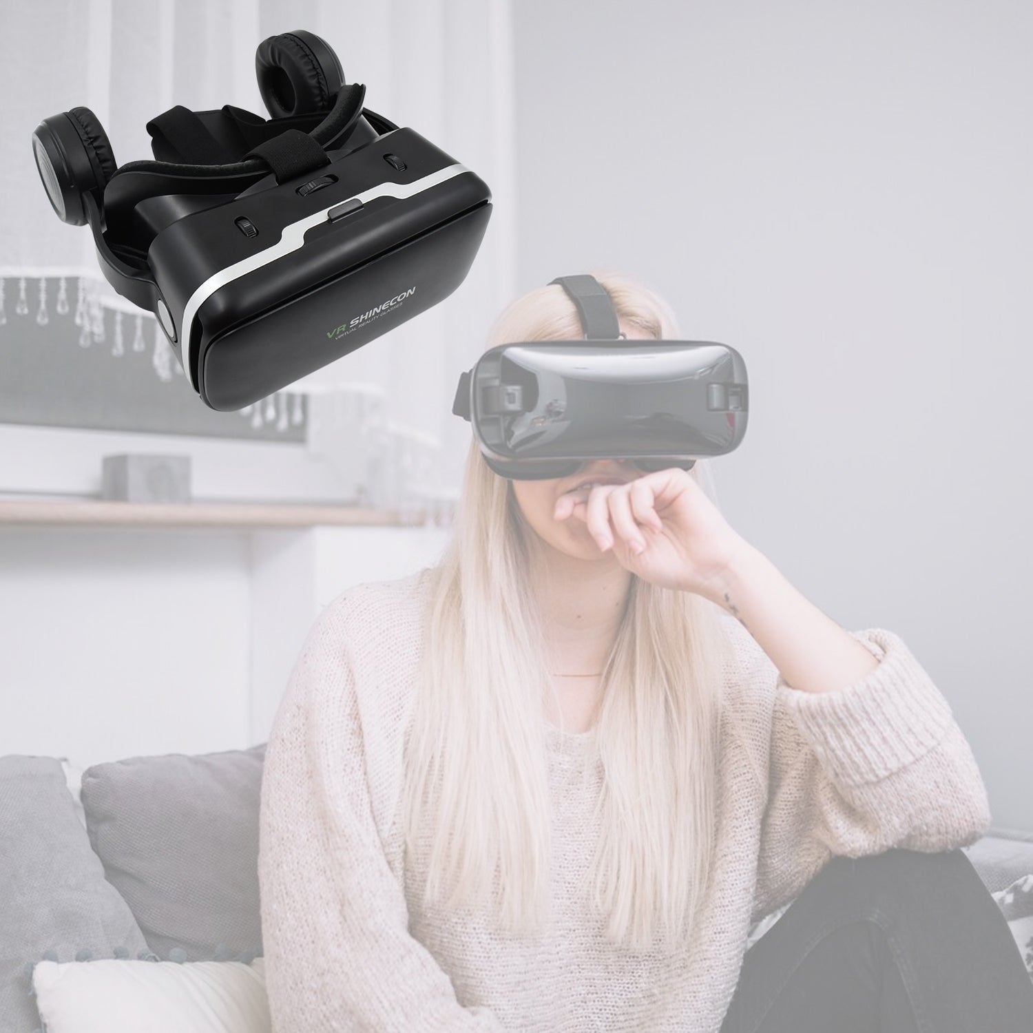 3D / HD VR Glasses Virtual Reality Goggles Headset for iOS for Android Smartphone VR Goggles-For 3D VR Movies Video Games with Headphones (1 Pc) - Shopmania Wholesale