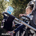 Air Portable Fan, Grip Go 3 Speed Small Fan, Great Stroller Fan, Travel or Desk Fan, Cordless Personal Evaporative Air Cooler, Universal Clamp for Indoor & Outdoor Use, 360 Degree Head Swivel, LED Color Changing Light your brand