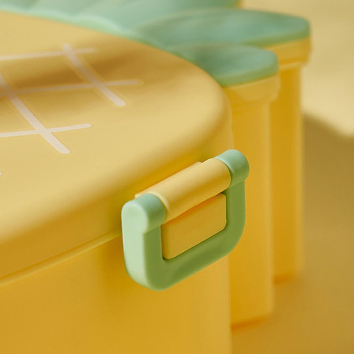 Kids Lunch Box Cute Pineapple Shaped Bento Box with Fork Spoon Snack Container Microwave Portable Office Lunch Box (1 Pc / With Spoon & Fork) your brand