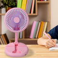 USB Rechargeable Portable Fan With LED Light Heavy Duty & Foldable Fan With Charging Port Home, Outdoor, Temple - Shopmania Wholesale