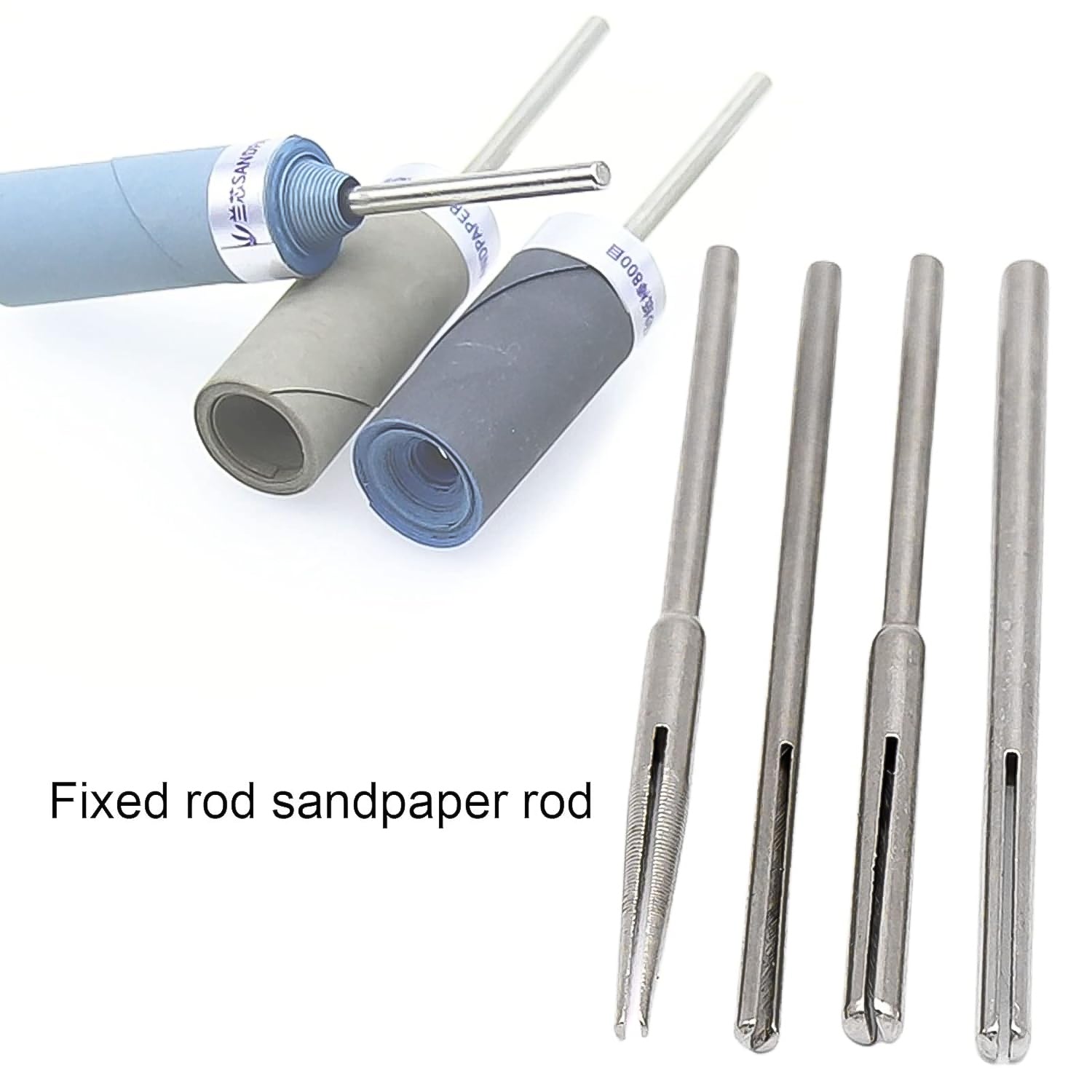 Sandpaper Clamp 3 mm Split Mandrels Long Abrasive Holder (4 Pcs Set) - Shopmania Wholesale