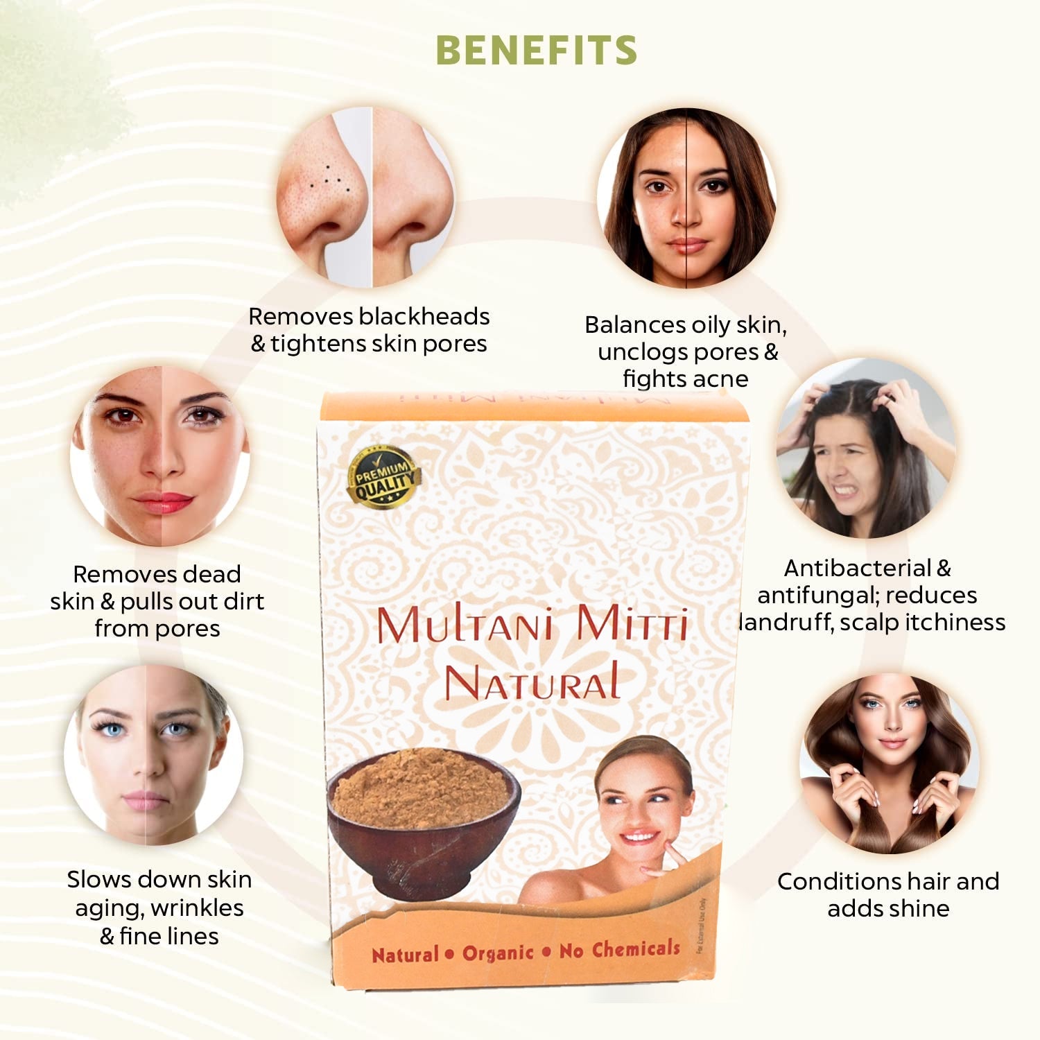 80gram Herbal Tan Removing Multani Mitti Face Pack For Skin Care Age Group - Shopmania Wholesale