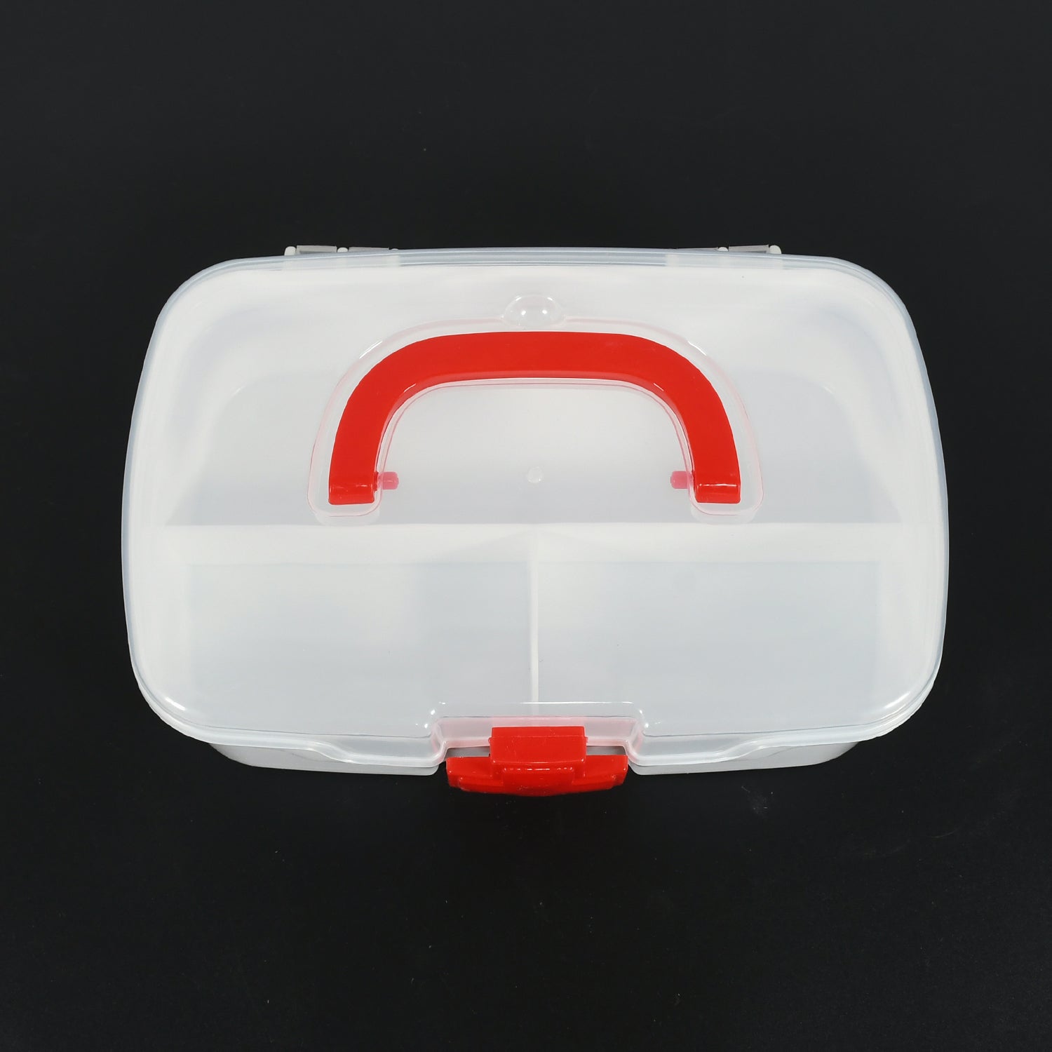 Medical Box, 1 Piece, Indoor Outdoor Medical Utility, Medicine Storage Box, Detachable Tray Medical Box Multi Purpose Regular Medicine, First Aid Box with Handle & Transparent Lid - Shopmania Wholesale