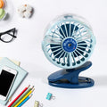 Portable Clip-on Fan, Battery Operated, With Light & Spray, Small Yet Powerful USB Table Fan, 3-Speed Quiet Rechargeable Mini Desk Fan, 360° Rotation, Personal Cooling Fan for Home, Office, Camping your brand