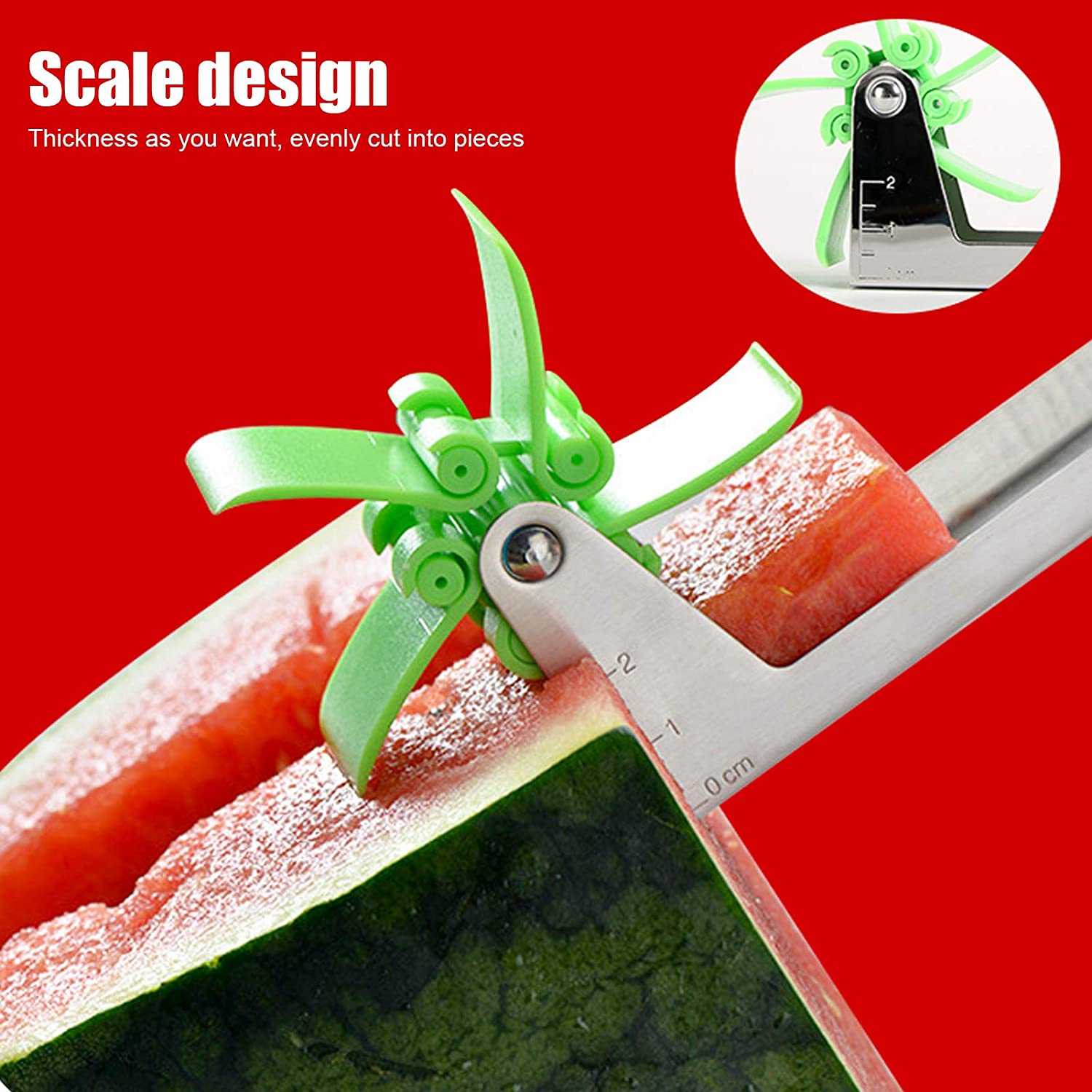 Stainless Steel Washable Watermelon Cutter Windmill Slicer Cutter Peeler for Home / Smart Kitchen Tool Easy to Use your brand