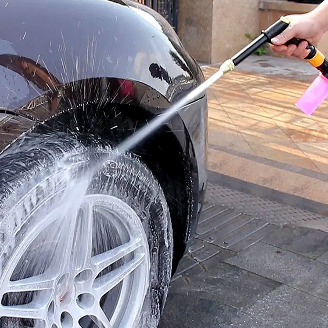 Plastic Body, Metal Trigger & Brass Nozzle Water Spray Gun For Water Pipe | Non-Slip | Comfortable Grip | Multiple Spray Modes | Ideal Pipe Nozzle For Car Wash, Gardening,& Other Uses your brand