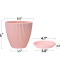 Plastic Flower Pot with Bottom Tray (5 Pcs Set) - Shopmania Wholesale