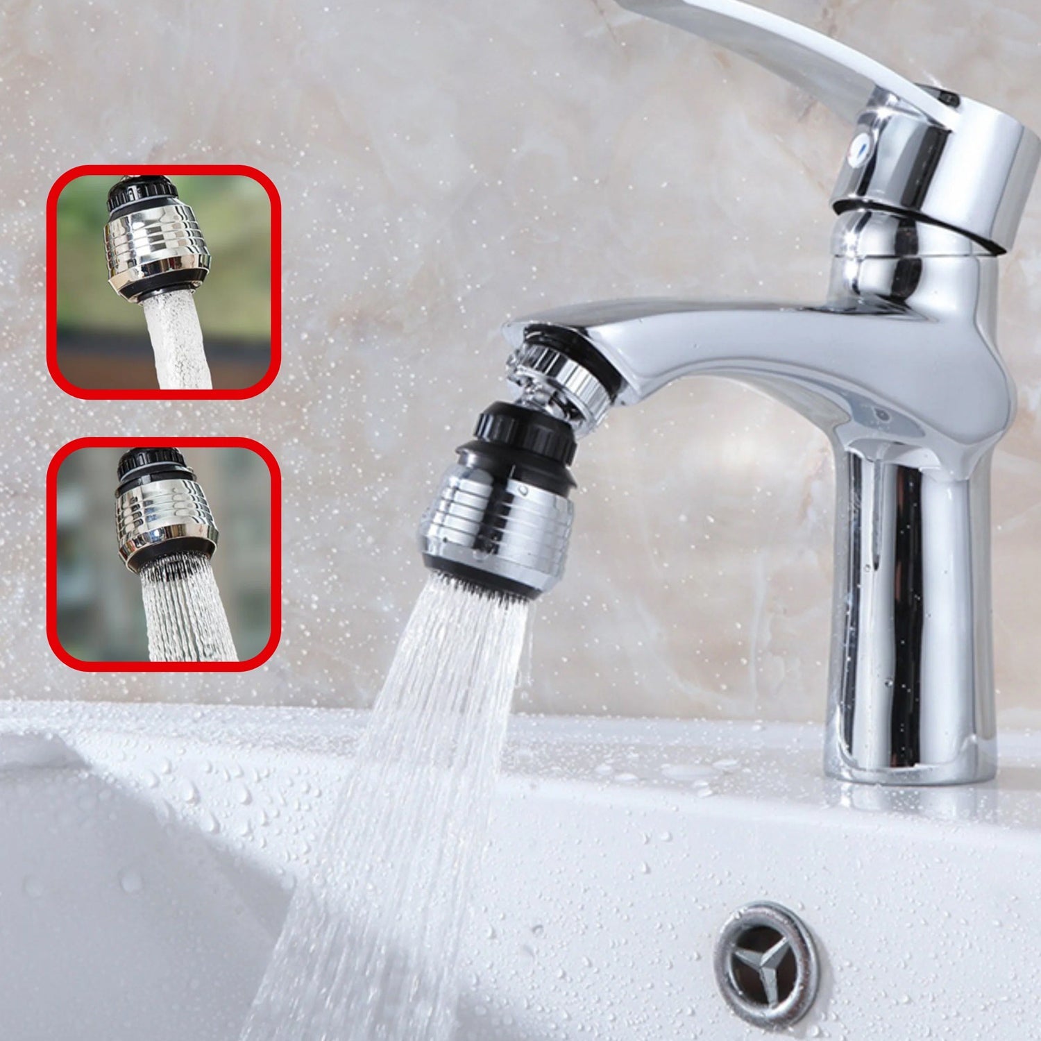 Faucet Bubbler, Faucet Aerator, Water Filter 360° Sink Use for Kitchen, Bathroom, Home Use, High Pressure Power Spray, Plating, for Kitchen Bathroom (1 Pc) - Shopmania Wholesale